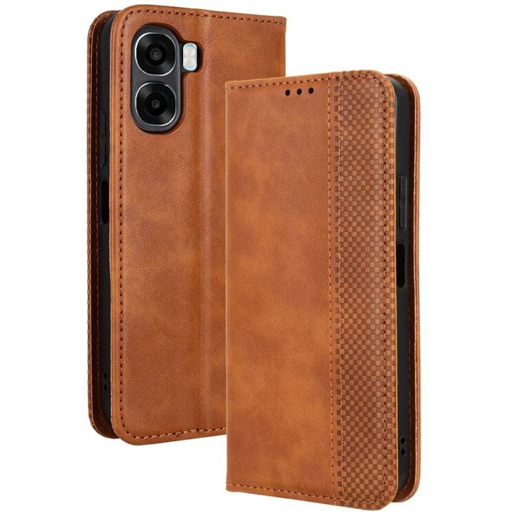 Чохол-книжка Deexe Retro Style для OPPO A6x - Brown: фото 1 з 19