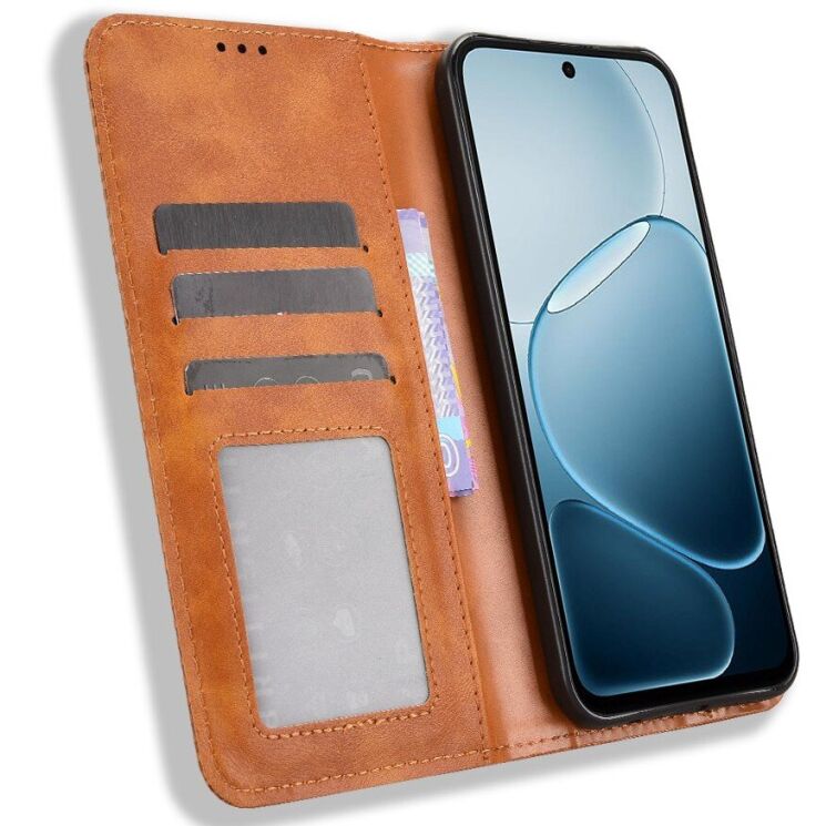 Чохол-книжка Deexe Retro Style для OPPO A6x - Brown: фото 5 з 19