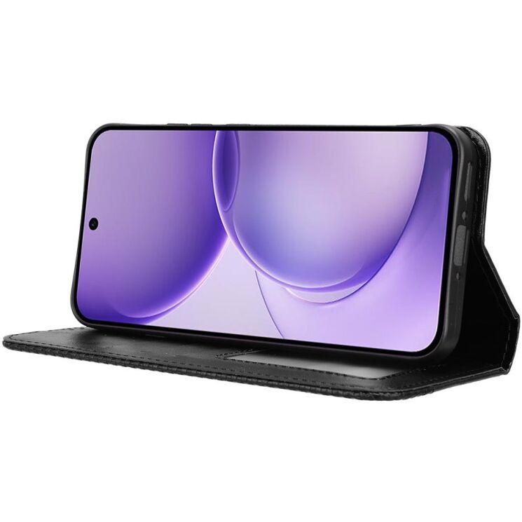 Чехол-книжка Deexe Retro Style для OPPO Reno 16 F/FS - Black (413402B) Чехол-книжка Deexe Retro Style для OPPO Reno 16 F/FS - Black: фото 7 из 17