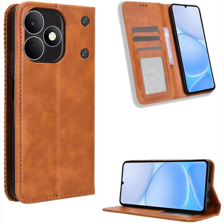 Чохол-книжка Deexe Retro Style для Realme Note 80 - Brown (412401Z) Чохол-книжка Deexe Retro Style для Realme Note 80 - Brown: фото 2 з 20