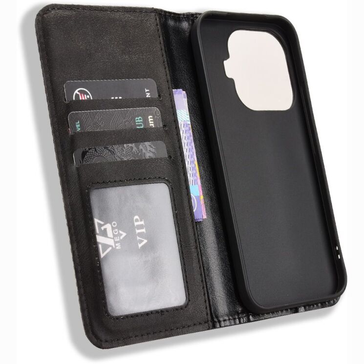 Чохол-книжка Deexe Retro Style для Xiaomi 17T Pro - Black: фото 5 з 18