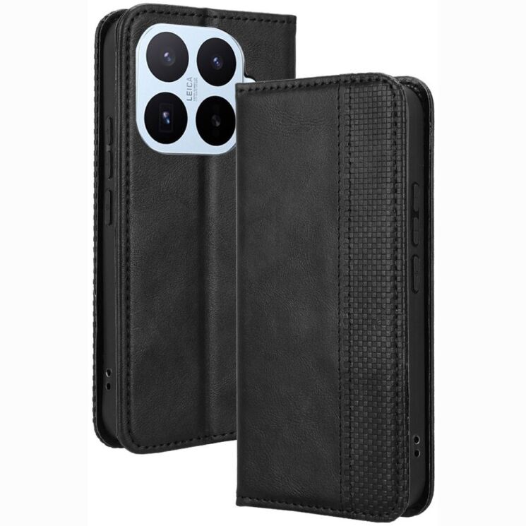 Чохол-книжка Deexe Retro Style для Xiaomi 17T Pro - Black: фото 1 з 18