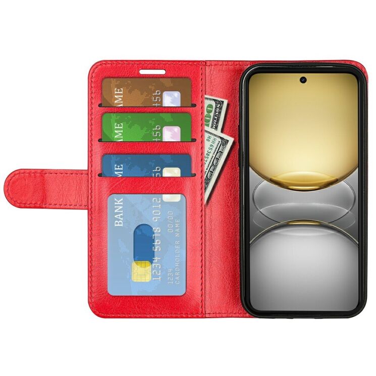 Чехол-книжка Deexe Wallet Style для Realme C75 - Red: фото 2 из 6