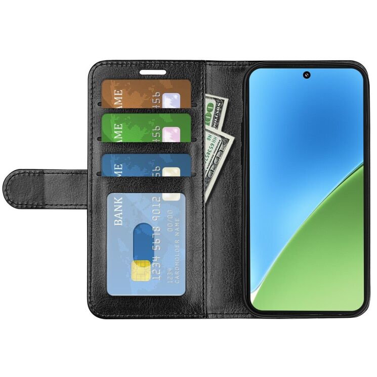 Чехол-книжка Deexe Wallet Style для Xiaomi 15 - Black: фото 2 из 9