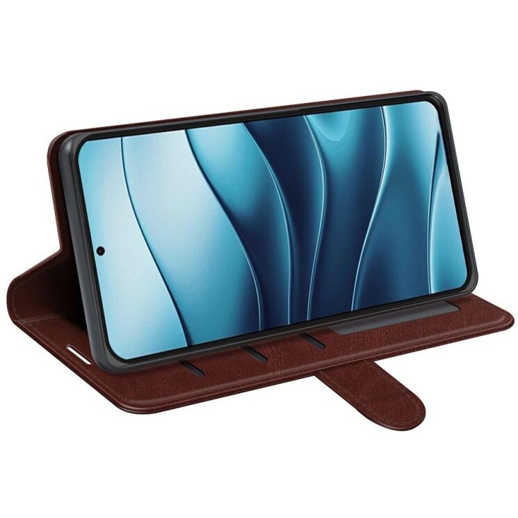 Чехол-книжка Deexe Wallet Style для Xiaomi Redmi Note 14 5G - Brown: фото 3 из 9