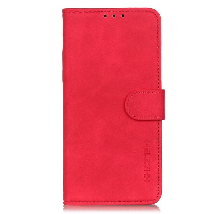 Чехол-книжка с застежкой KHAZNEH Retro Wallet для OPPO Reno 6 Pro / 6 Pro Plus - Red: фото 3 из 12