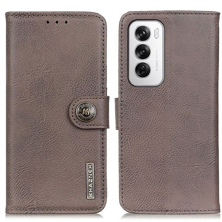 Чохол-книжка KHAZNEH Wallet Cover для OPPO Reno 12 - Khaki: фото 1 з 8