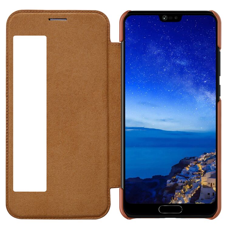 Чехол-книжка NILLKIN Qin Series для Huawei P20 Pro - Brown: фото 6 из 14
