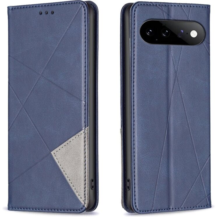Чехол-книжка с карманами UniCase Geometric Pattern для Google Pixel 11 / 11 Pro - Blue: фото 1 из 11