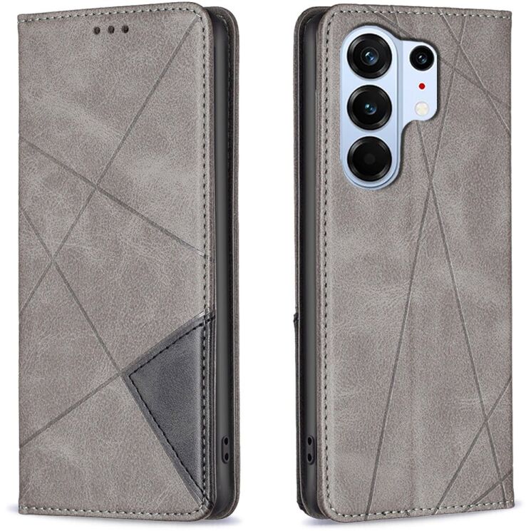 Чехол-книжка с карманами UniCase Geometric Pattern для TECNO Camon 50 Pro - Grey (409600H) Чехол-книжка с карманами UniCase Geometric Pattern для TECNO Camon 50 Pro - Grey: фото 1 из 9