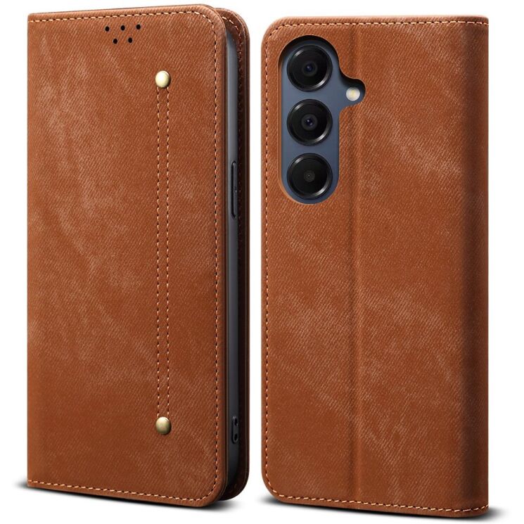 Чехол-книжка с карманами UniCase Jeans Wallet для Samsung Galaxy A37 (A376) - Coffee: фото 1 из 7