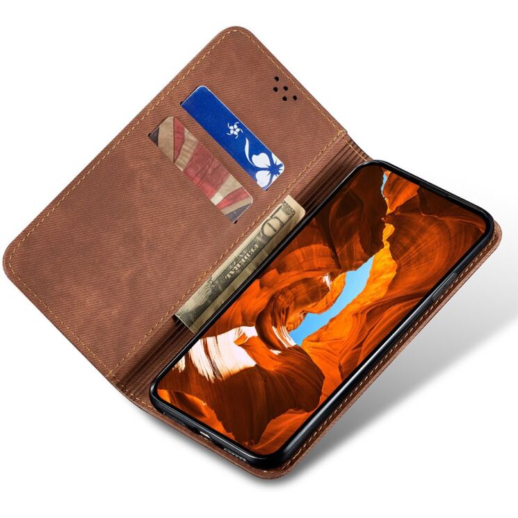 Чехол-книжка с карманами UniCase Jeans Wallet для Samsung Galaxy A37 (A376) - Coffee: фото 2 из 7