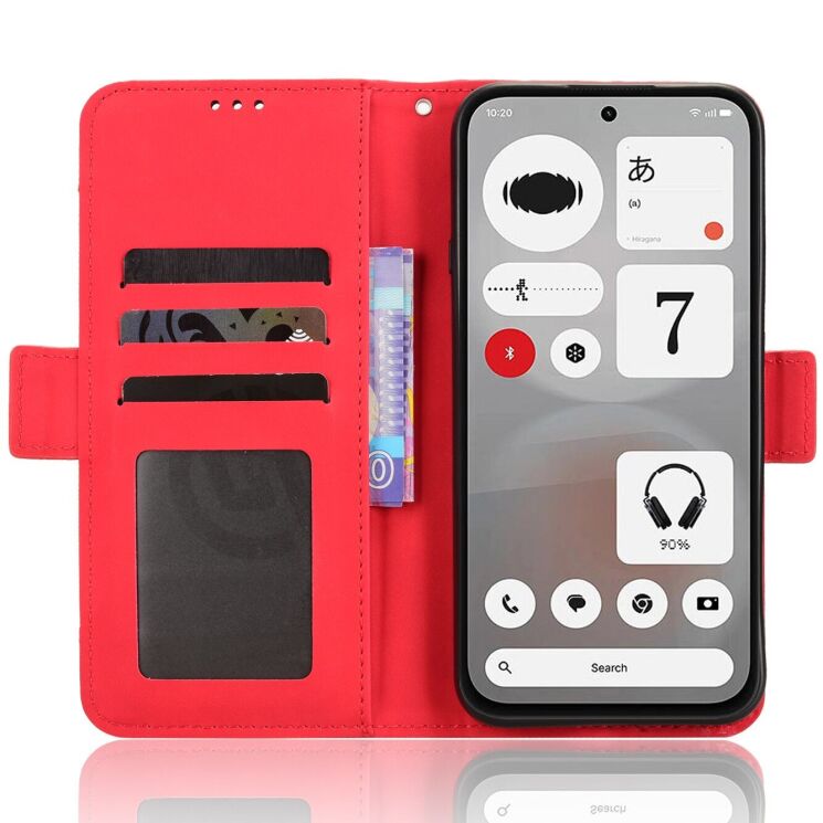 Чехол-книжка с кармашками Deexe Wallet Stand для Nothing Phone (4b) - Red (218406R) Чехол-книжка с кармашками Deexe Wallet Stand для Nothing Phone (4b) - Red: фото 5 из 15