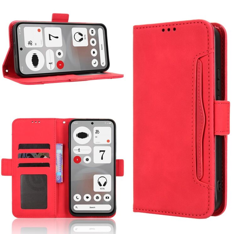 Чехол-книжка с кармашками Deexe Wallet Stand для Nothing Phone (4b) - Red (218406R) Чехол-книжка с кармашками Deexe Wallet Stand для Nothing Phone (4b) - Red: фото 8 из 15