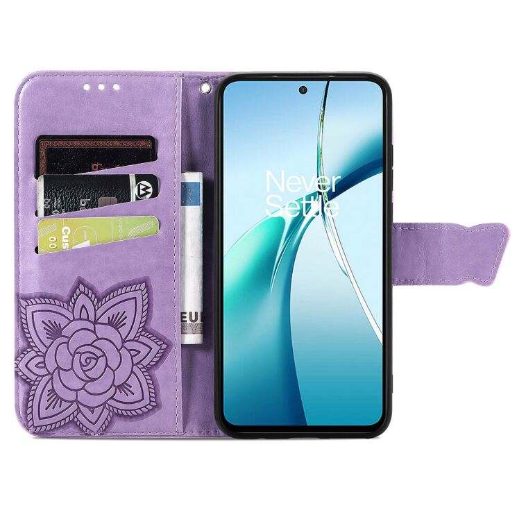 Чохол-книжка з малюнком UniCase Butterfly Pattern для Motorola Moto G86 Power - Light Purple: фото 2 з 8