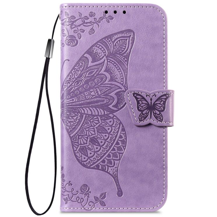 Чохол-книжка з малюнком UniCase Butterfly Pattern для Motorola Moto G86 Power - Light Purple: фото 4 з 8
