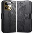 Чехол-книжка с рисунком UniCase Butterfly Pattern для Realme 16 Pro Plus - Black (428527B)