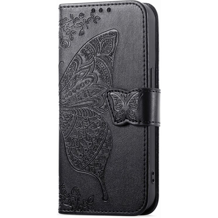 Чехол-книжка с рисунком UniCase Butterfly Pattern для Realme 16 Pro Plus - Black: фото 5 из 9