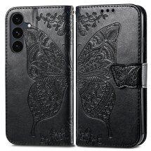 Чехол-книжка с рисунком UniCase Butterfly Pattern для Samsung Galaxy S26 FE - Black: фото 1 из 6