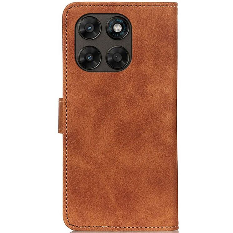 Чохол-книжка з застібкою KHAZNEH Retro Wallet для Motorola Moto G77 - Brown: фото 7 з 10