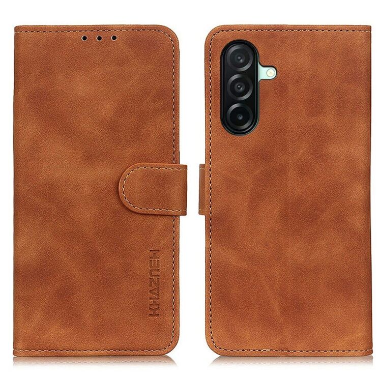Чехол-книжка с застежкой KHAZNEH Retro Wallet для Samsung Galaxy A27 (A276) - Brown (408609Z) Чехол-книжка с застежкой KHAZNEH Retro Wallet для Samsung Galaxy A27 (A276) - Brown: фото 1 из 8