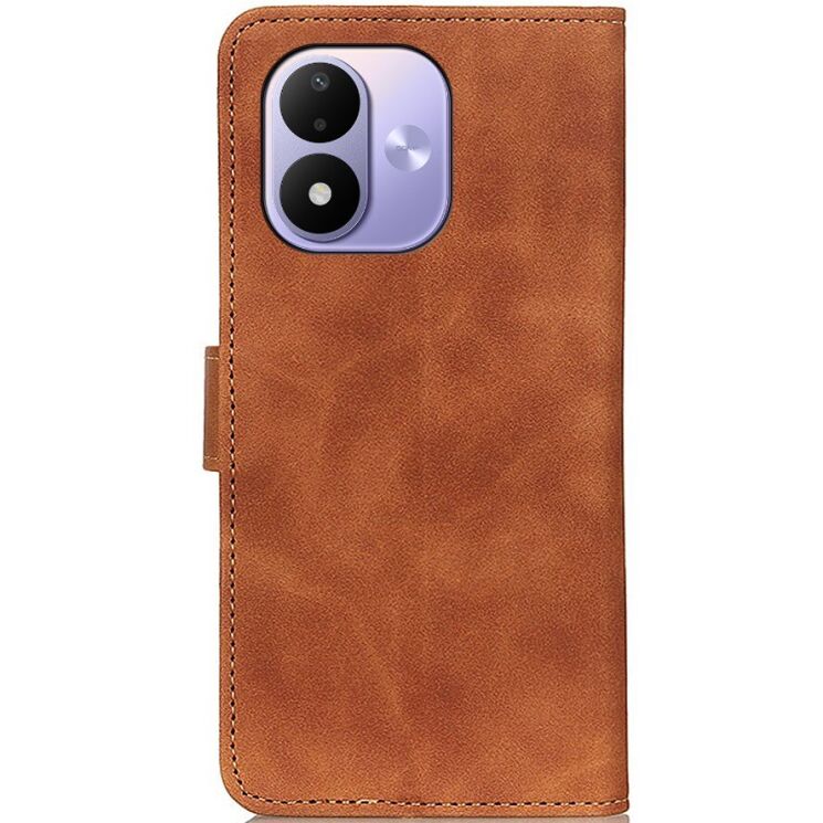Чехол-книжка с застежкой KHAZNEH Retro Wallet для Xiaomi Redmi Note 17 - Brown: фото 4 из 8