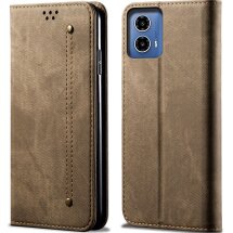 Чехол-книжка UniCase Jeans Wallet для Motorola Moto G85 - Khaki: фото 1 из 6