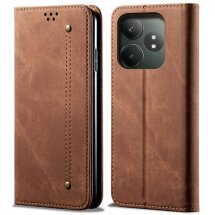 Чехол-книжка UniCase Jeans Wallet для Realme GT Neo 6 SE / GT 6T / GT 6 - Coffee: фото 1 из 6