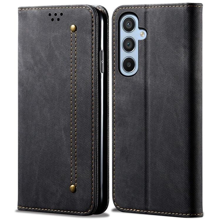 Чехол-книжка UniCase Jeans Wallet для Samsung Galaxy A25 (A256) - Black: фото 1 из 6