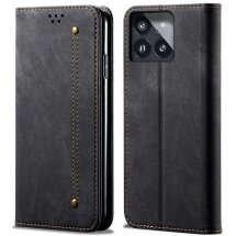 Чехол-книжка UniCase Jeans Wallet для Xiaomi Poco F6 Pro - Black: фото 1 из 6