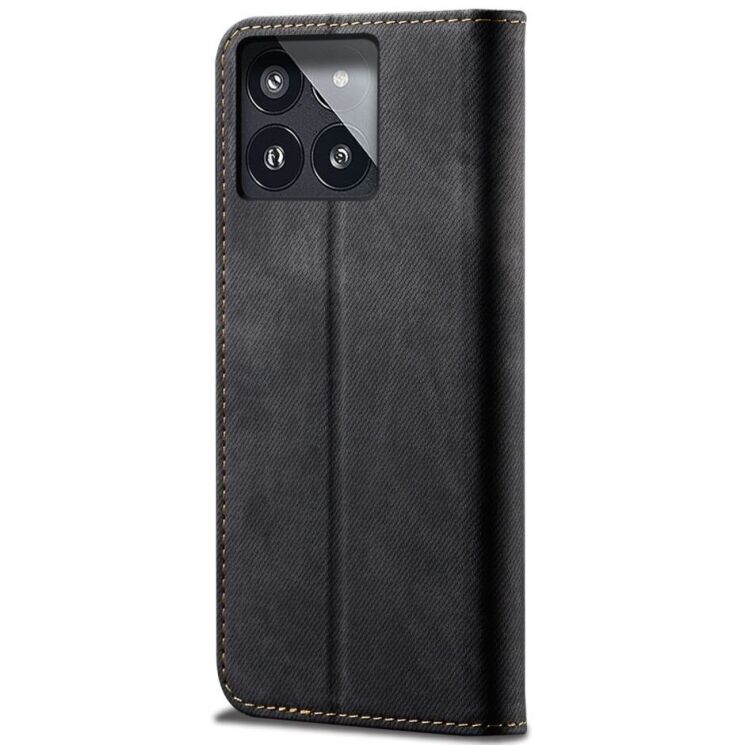 Чехол-книжка UniCase Jeans Wallet для Xiaomi Poco F6 Pro - Black: фото 6 из 6