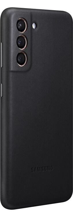 Чохол Leather Cover для Samsung Galaxy S21 (G991) EF-VG991LBEGRU - Black: фото 3 з 3