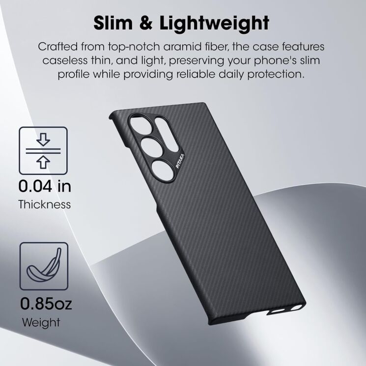 Защитный чехол Pitaka StarPeak MagEZ Case 4 для Samsung Galaxy S24 Ultra (S928) KS2401U - Black / Grey: фото 10 из 14