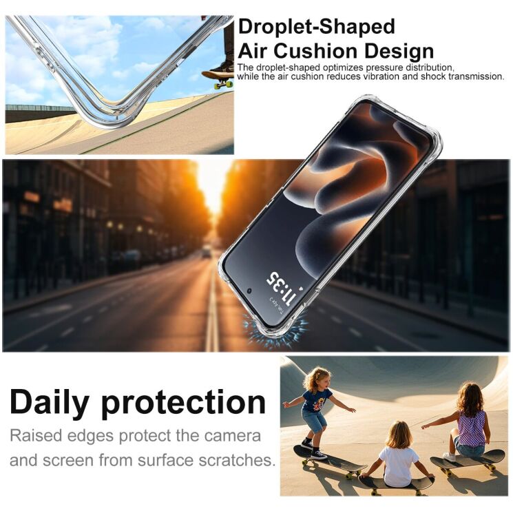 Чохол з посиленими кутами IMAK Airbag MAX Case для Motorola Edge 70 Pro - Black: фото 7 з 10