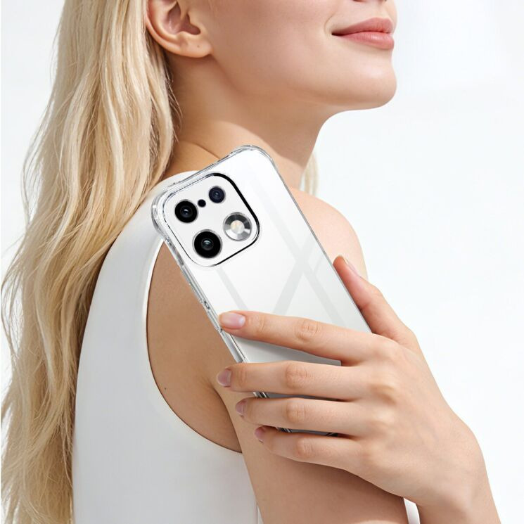 Чехол с усиленными углами IMAK Airbag MAX Case для Realme 16 Pro Plus - Transparent: фото 4 из 8