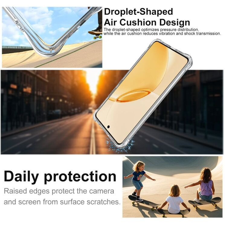 Чехол с усиленными углами IMAK Airbag MAX Case для Realme 16 Pro Plus - Transparent: фото 5 из 8