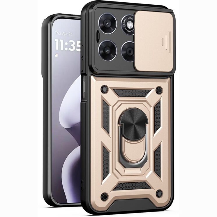 Чохол із захистом камери Deexe Armor Shield для Motorola Moto G57 / G57 Power / G67 Power - Gold (403312F) Чохол із захистом камери Deexe Armor Shield для Motorola Moto G57 / G57 Power / G67 Power - Gold: фото 1 з 9
