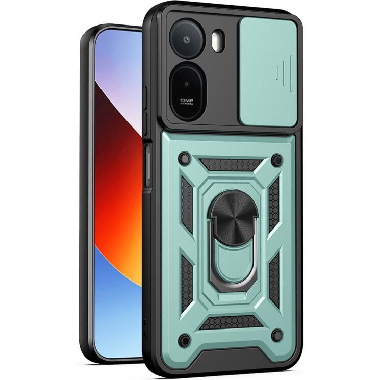 Чехол с защитой камеры Deexe Armor Shield для Xiaomi Redmi A7 Pro - Green: фото 1 из 9