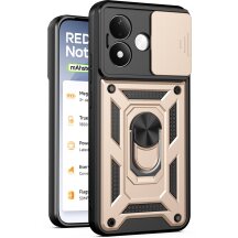 Чохол із захистом камери Deexe Armor Shield для Xiaomi Redmi Note 17 Pro - Gold: фото 1 з 9