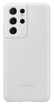Чехол Silicone Cover для Samsung Galaxy S21 Ultra (G998) EF-PG998TJEGRU - Light Gray: фото 1 из 2
