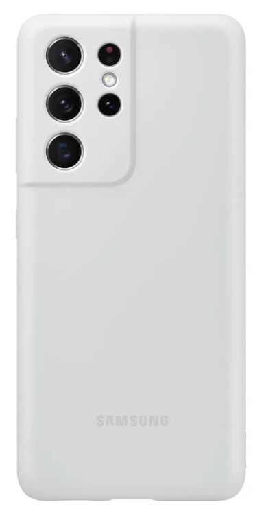 Чехол Silicone Cover для Samsung Galaxy S21 Ultra (G998) EF-PG998TJEGRU - Light Gray: фото 1 из 2