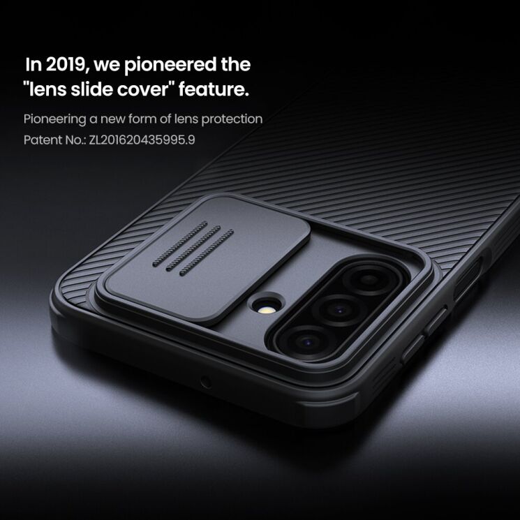 Чохол зі шторкою для камери NILLKIN CamShield Pro для Samsung Galaxy A37 (A376) - Black: фото 7 з 16