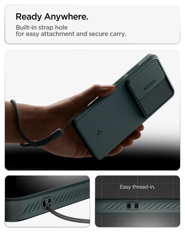 Чехол со шторкой для камеры Spigen Optik Armor для Samsung Galaxy S26 Ultra (S948) ACS10687 - Black: фото 10 з 11