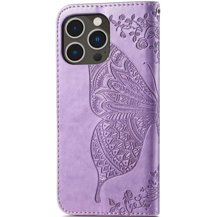Чехол UniCase Butterfly Pattern для Apple iPhone 15 Pro - Light Purple: фото 5 из 5