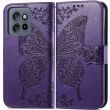 Чехол UniCase Butterfly Pattern для Motorola Edge 50 Neo - Dark Purple (367126DV)
