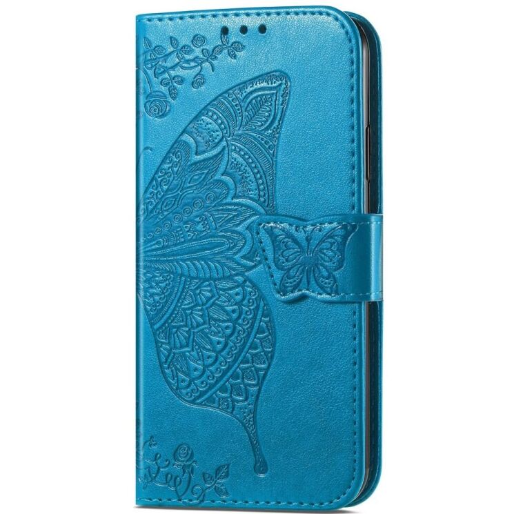 Чехол UniCase Butterfly Pattern для Motorola Moto E13 - Blue: фото 4 из 10