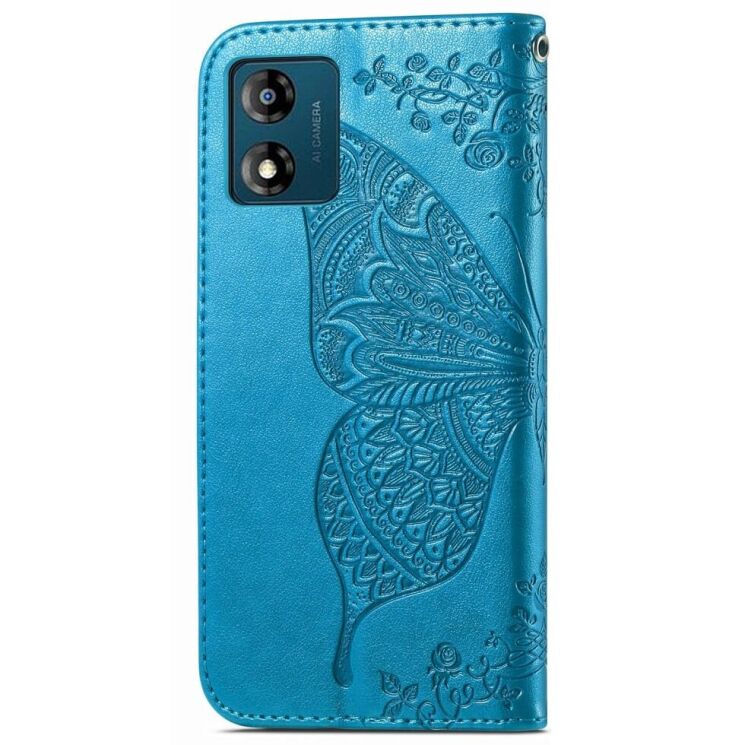 Чехол UniCase Butterfly Pattern для Motorola Moto E13 - Blue: фото 5 из 10