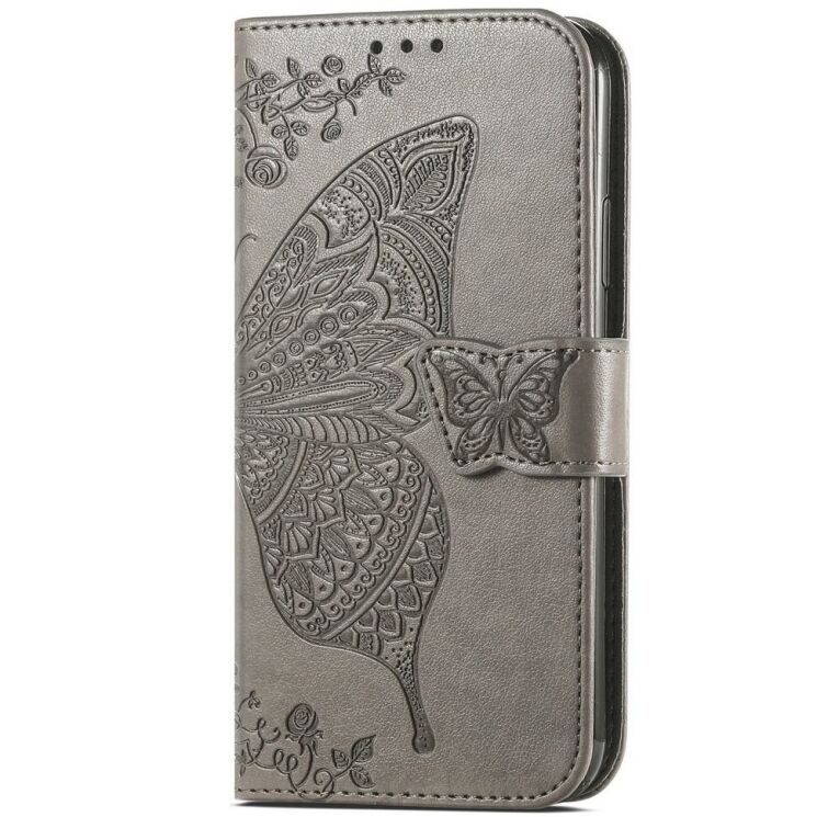 Чехол UniCase Butterfly Pattern для Realme 12 / 12 Plus - Grey: фото 4 из 8