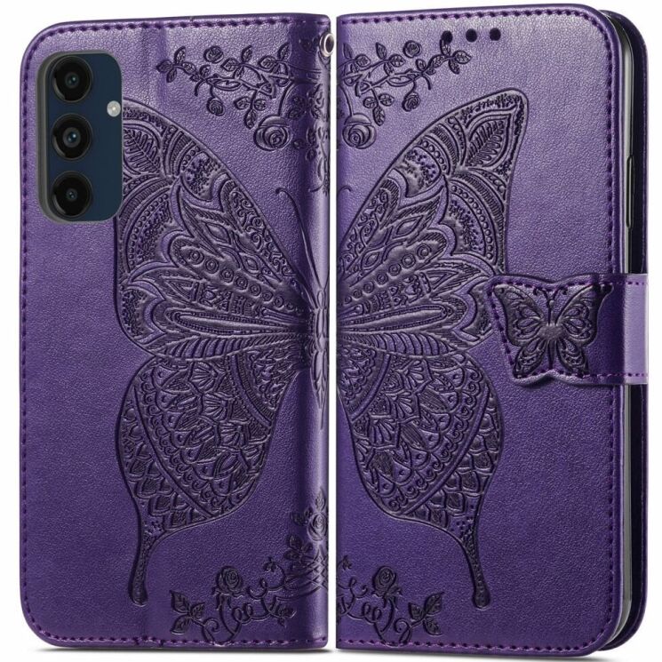Чехол UniCase Butterfly Pattern для Samsung Galaxy S24 FE (S721) - Dark Purple: фото 1 из 11