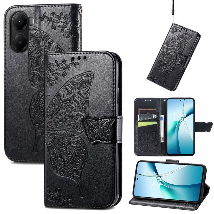 Чохол UniCase Butterfly Pattern для Xiaomi Poco X7 Pro - Black: фото 1 з 11